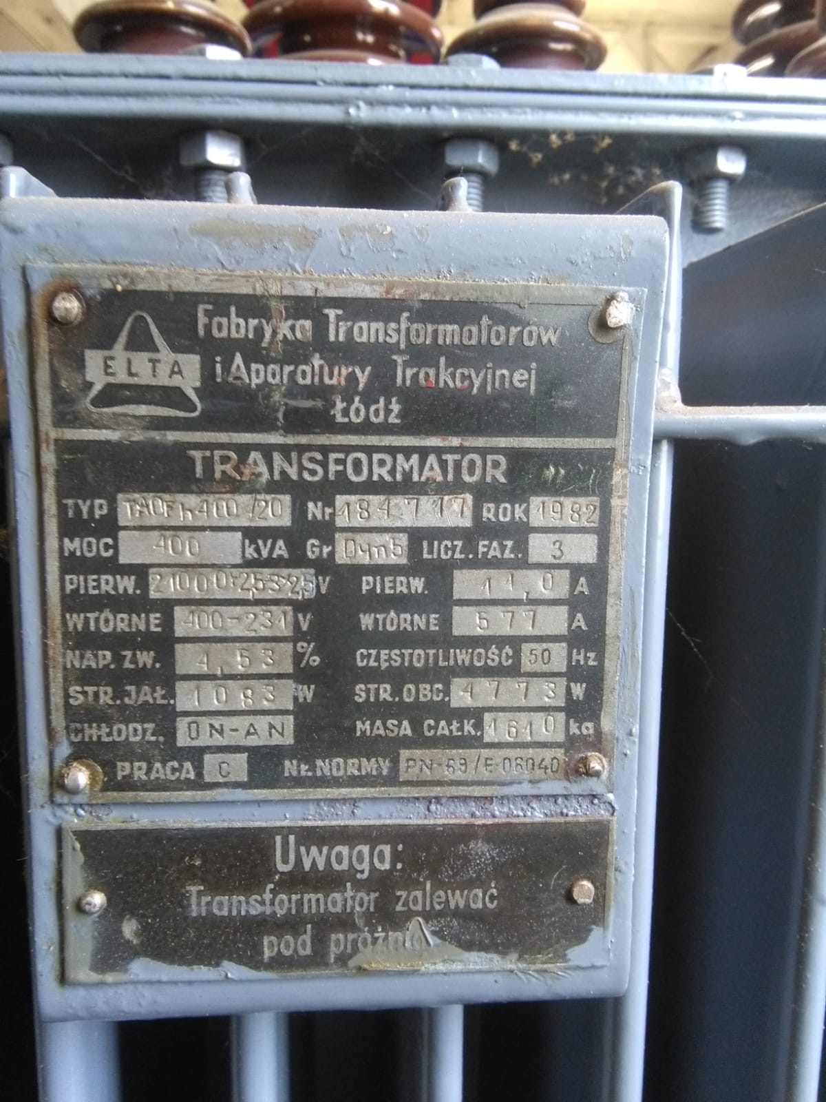 Transformator Olejowy ELTA 400KVA typ
